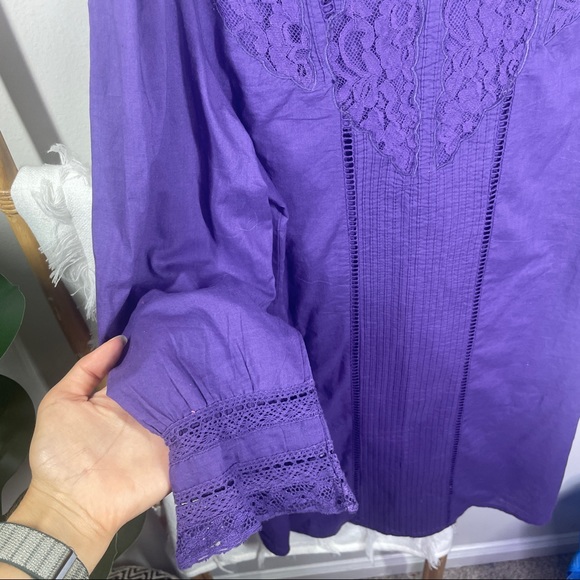 FARM Rio Purple Lace Detail Dress - Picture 9 of 9